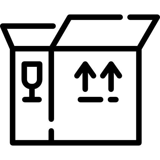 Packaging cardboard container release icon