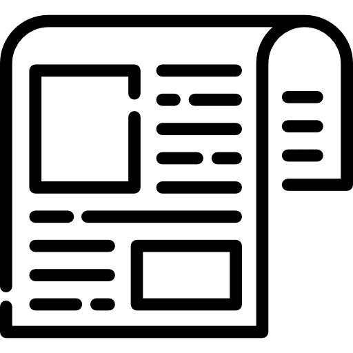 Printed multimedia press release information icon