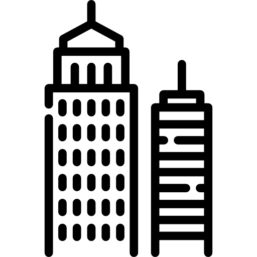 Skyline building urban buildings icon