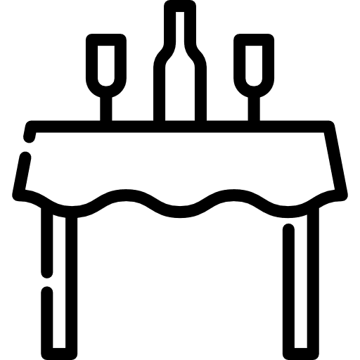 Chairs chairs cups bottle icon