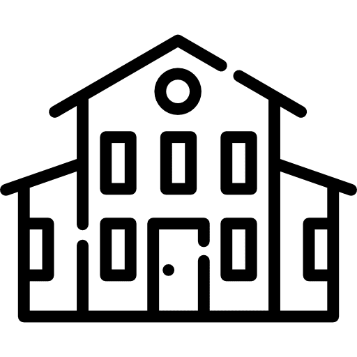 Fireplace buildings construction real estate icon