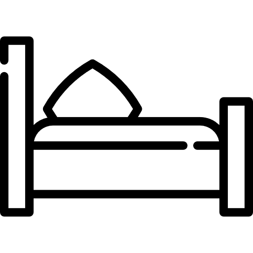 Beds relax furniture sleeping icon