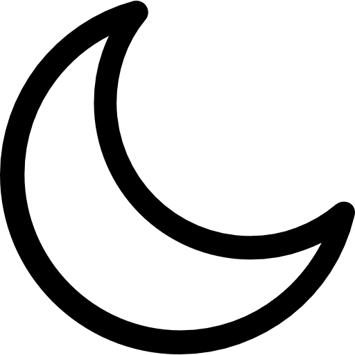 Moon white crescent weather icon