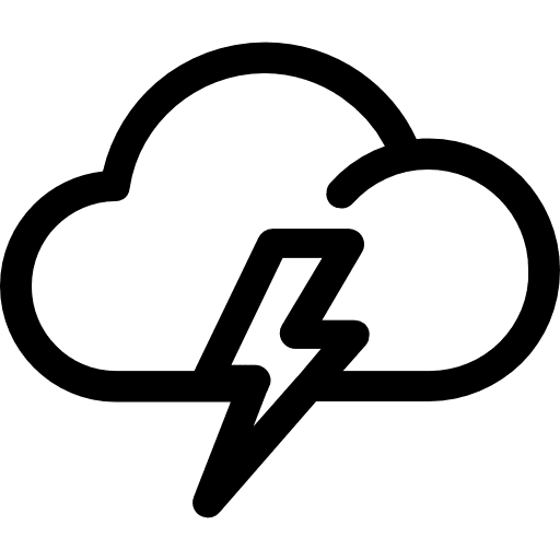 Storm lightning weather stormy icon