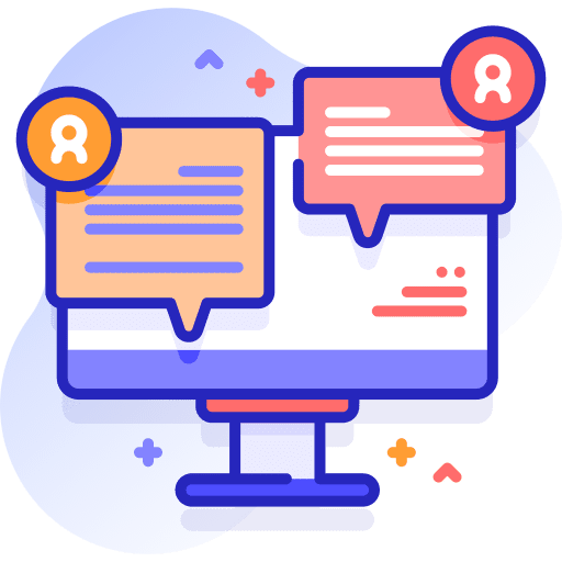 Comment computer chat bubble website icon