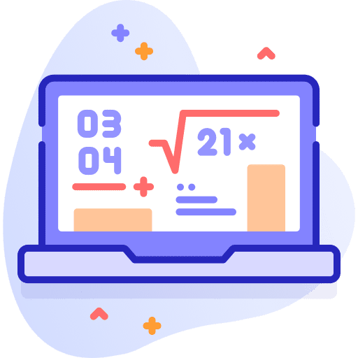 Math science icons computer numbers icon