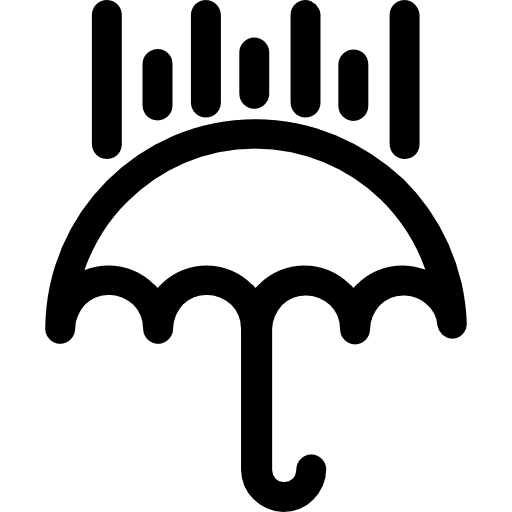 Rain weather protection tools and utensils icon Rain weather protection tools and utensils icon