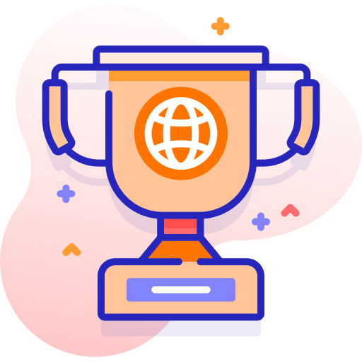 Trophy champion goal marketing icon Trophy champion goal marketing icon