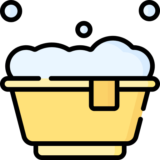 Bathtub towel soap bubbles wash icon Bathtub towel soap bubbles wash icon