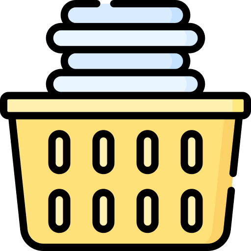 Laundry basket clothes folded garment icon Laundry basket clothes folded garment icon