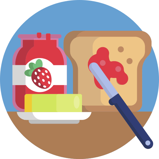 Breakfast food and restaurant jam breakfast icon