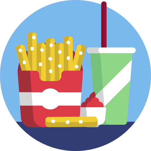 French fries food and restaurant menu junk food icon