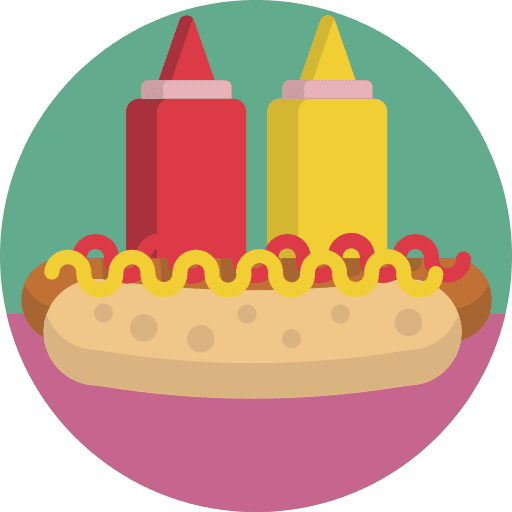 Hot dog street food hot dog meal icon