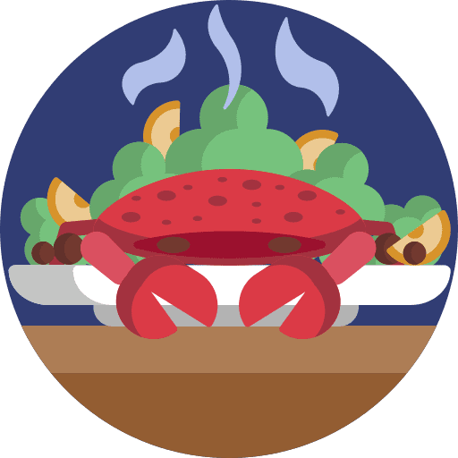 Crab food food and restaurant meal icon Crab food food and restaurant meal icon