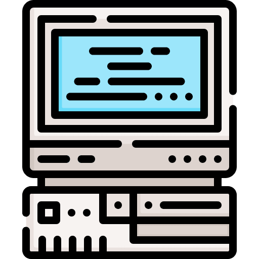 Computer computer screen screen retro icon