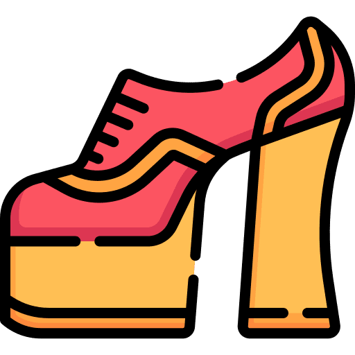 Platform shoes footwear high heels femenine icon Platform shoes footwear high heels femenine icon