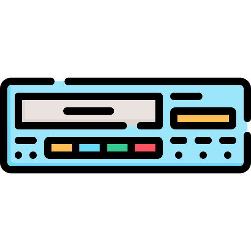 Vcr cassette technology retro icon