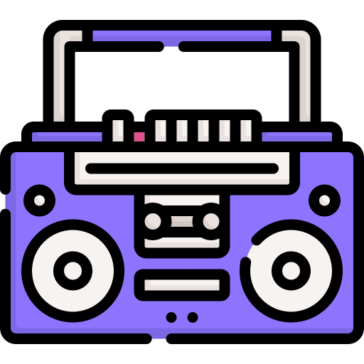 Cassette player retro boombox electronics icon Cassette player retro boombox electronics icon