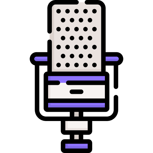 Microphone sound voice recording retro icon Microphone sound voice recording retro icon