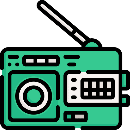 Radio radio news retro icon Radio radio news retro icon