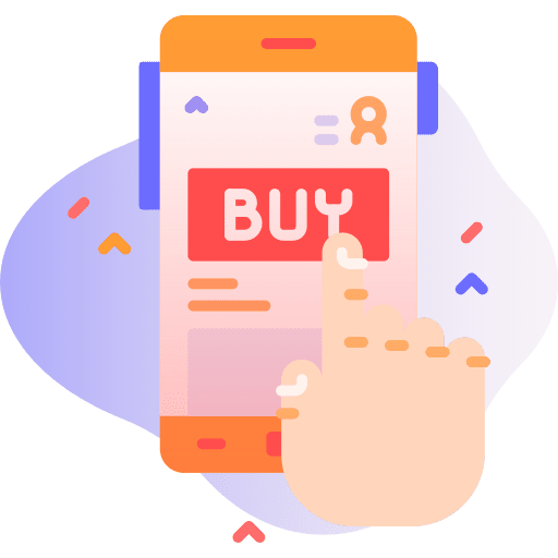 Buy click commerce and shopping online store icon