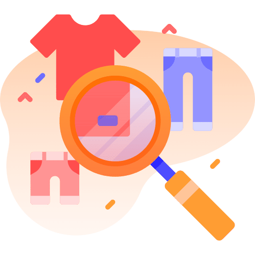 Search commerce and shopping clothing finding icon