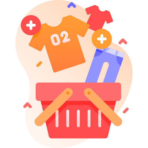 Shopping basket ecommerce online shopping items icon