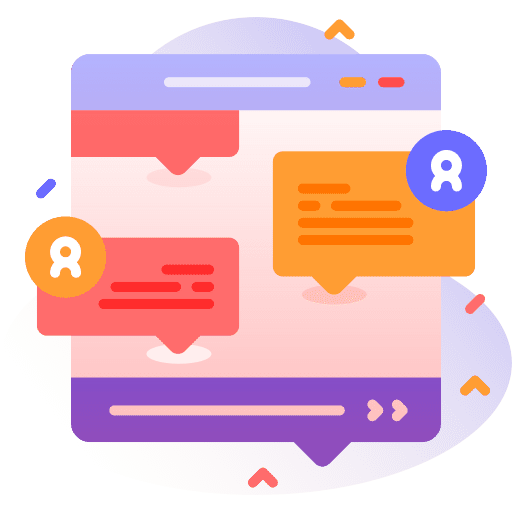 Chat customer service browser user icon