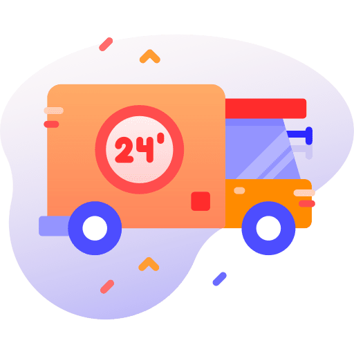 Delivery truck hours 24 hours delivery truck icon