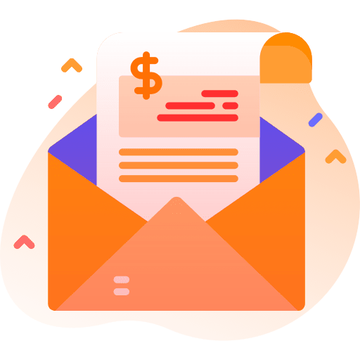 Email bill communications document icon