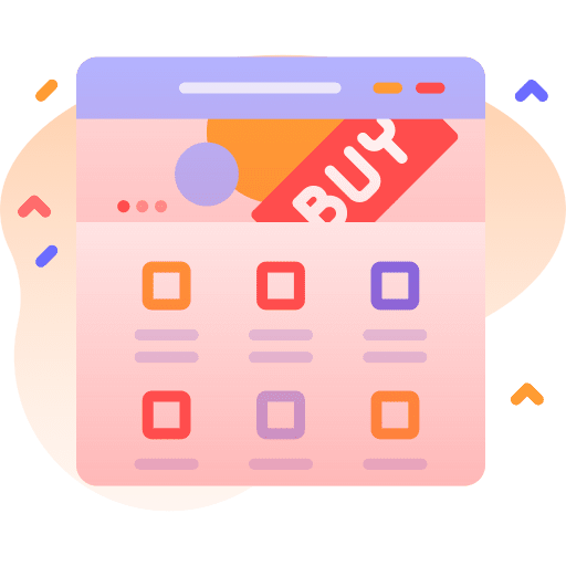 Website online shopping items website icon