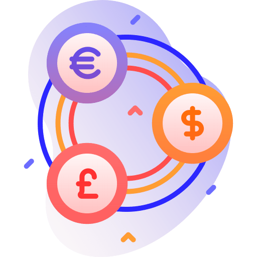Currency worldwide pound dollar icon