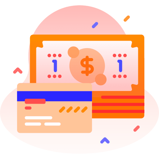 Payment method currency credit card debit card icon