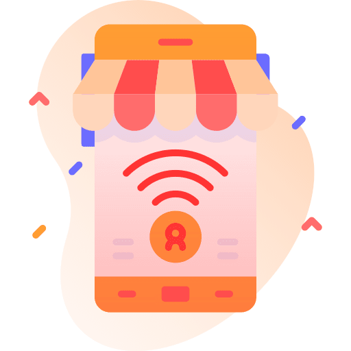 Wifi wifi online shopping smartphone icon