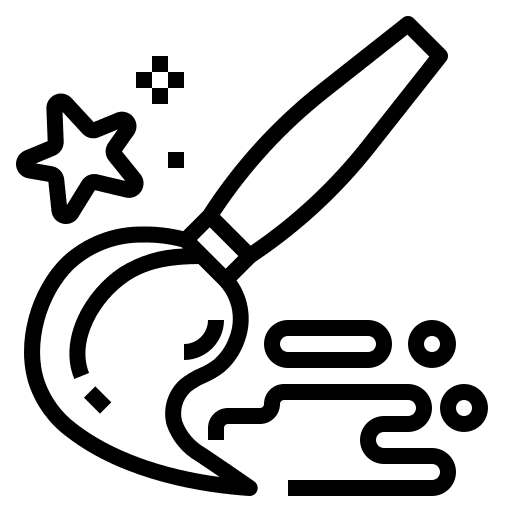 Artwork design art and design paint icon