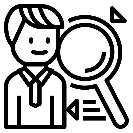 Competitor loupe customer marketing icon
