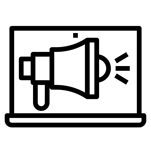 Promotion advertising megaphone business icon Promotion advertising megaphone business icon