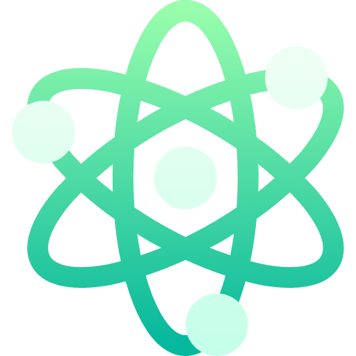 Biochemistry atom science molecular structure icon