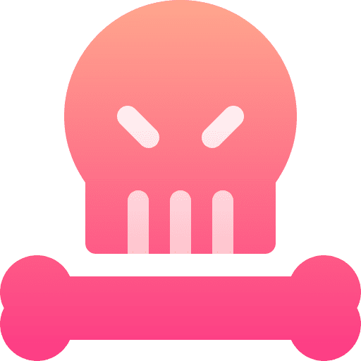 Dangerous bones skull security icon