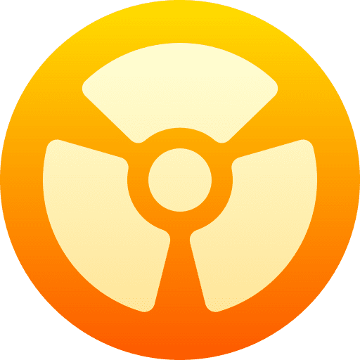 Radiation alert nuclear sign nuclear icon