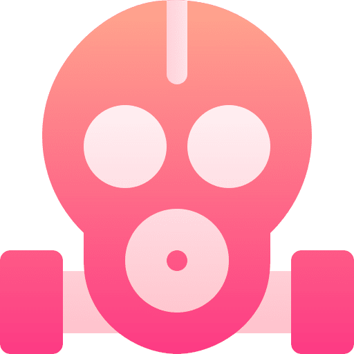 Gas mask security safety toxic icon