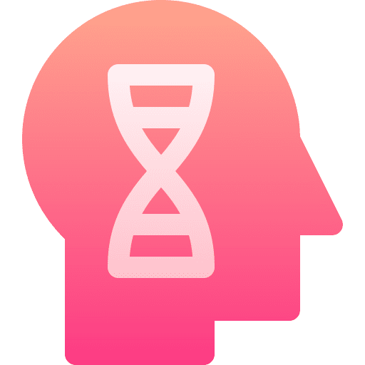 Genetic head education science icon