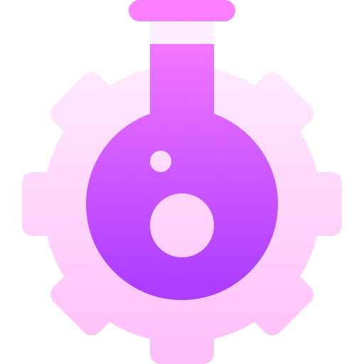 Lab education science gear icon