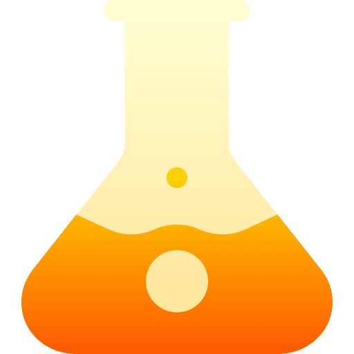 Chemical bacterium flasks chemistry icon