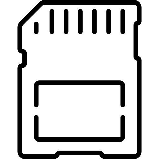 Memory card data card chip icon