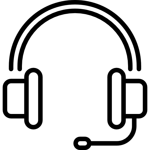 Headset microphone technology electronics icon Headset microphone technology electronics icon