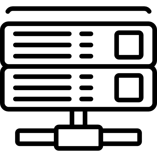 Server storage multimedia database icon Server storage multimedia database icon