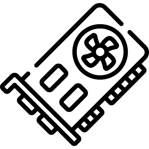 Video card technology device electronic icon Video card technology device electronic icon