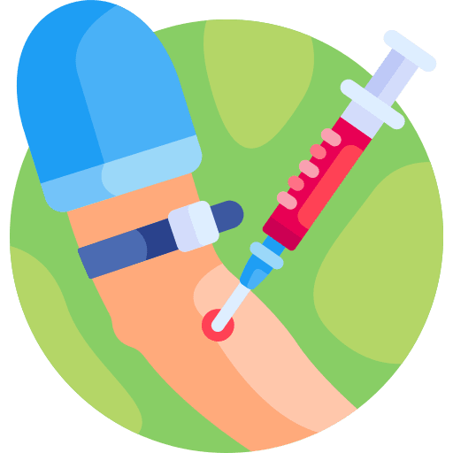 Blood sample blood test test tube arm icon