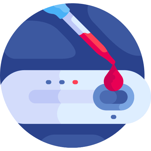 Blood sample medical test coronavirus blood droplet icon